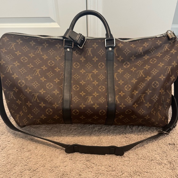 Louis Vuitton Monogram Keepall Bandoulière 55 Duffel Bag - Picture 1 of 10